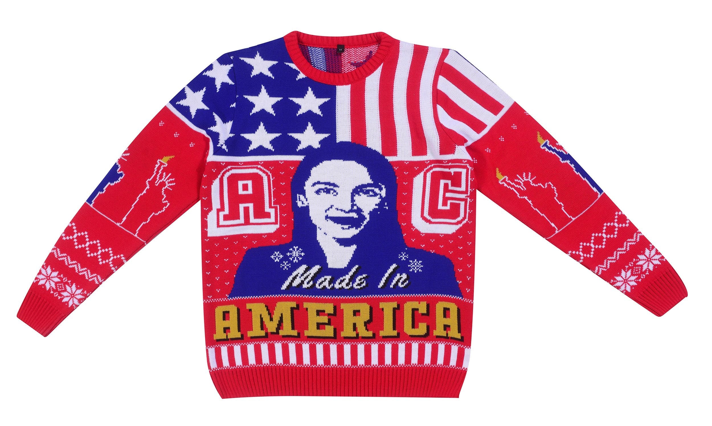 AOC: Alexandria Ocasio-Cortez Knitted Christmas Jumper - notjust