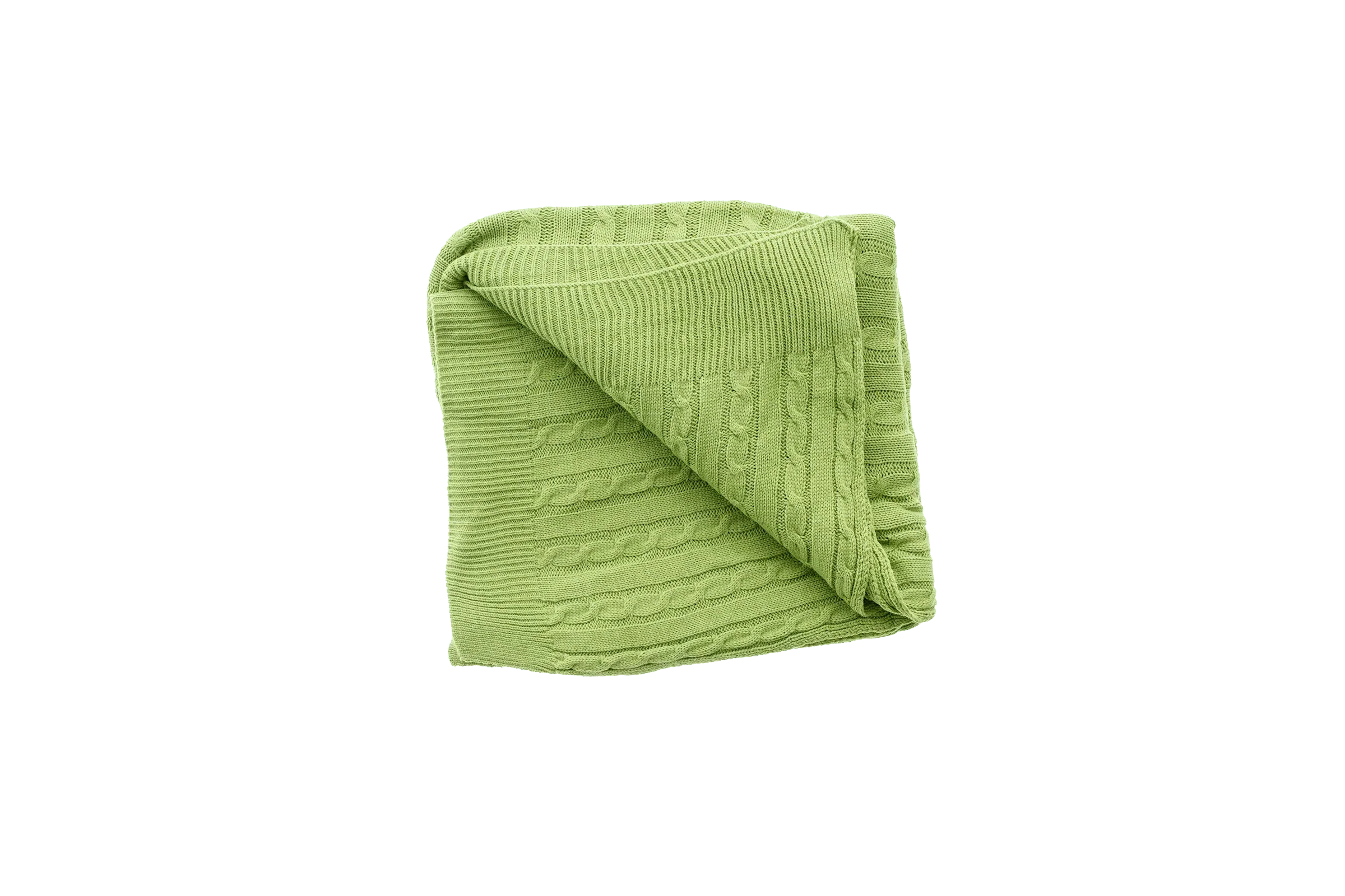 Khaki - Cable Knit Blanket - notjust